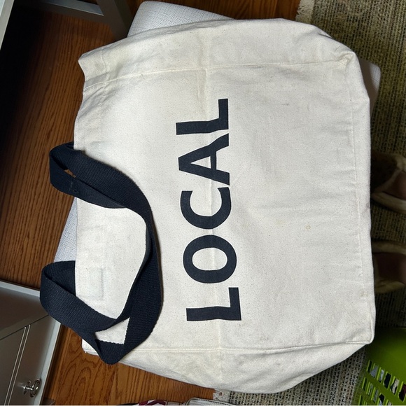 White Canvas Tote Bag - Picture 2 of 3